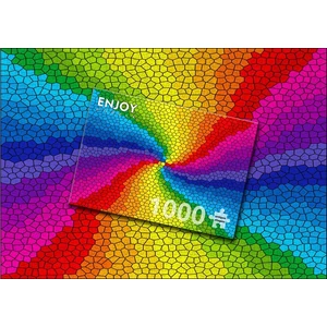 Enjoy Puzzle - 1970 - Stained Glass Rainbow Burst - 1000 db-os puzzle