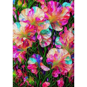 Enjoy 2330 - Sweet Peas Stained Glass - 1000 db-os puzzle