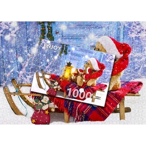 Enjoy Puzzle - 1269 - Teddy Bears with Santa Hats - 1000 db-os puzzle