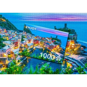 Enjoy Puzzle - 2080 - Vernazza at Dusk, Cinque Terre, Italy - 1000 db-os puzzle