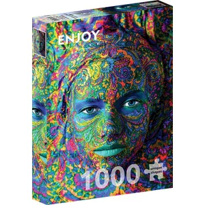 Enjoy Puzzle - 1224 - Woman with Color Art Makeup - 1000 db-os puzzle