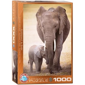 EuroGraphics 6000-0270 - Elephant & Baby - 1000 db-os puzzle