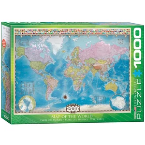 EuroGraphics 6000-0557 - Map of the World - 1000 db-os puzzle