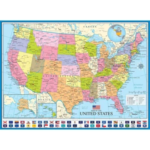 EuroGraphics 6000-0788 - Map of the USA - 1000 db-os puzzle