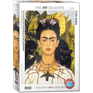 EuroGraphics 6000-0802 - Self-Portrait with Hummingbirds, Frida Kahlo - 1000 db-os puzzle
