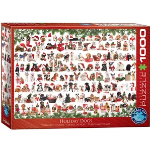 EuroGraphics 6000-0939 - Holiday Dogs - 1000 db-os puzzle