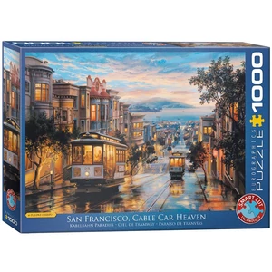 EuroGraphics 6000-0957 - Cable Car Heaven, San Francisco, Eugene Lushpin - 1000 db-os puzzle