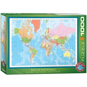EuroGraphics 6000-1271 - Map of the World - 1000 db-os puzzle