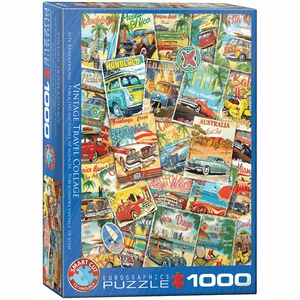 EuroGraphics 6000-5628 - Vintage Travel Collage - 1000 db-os puzzle
