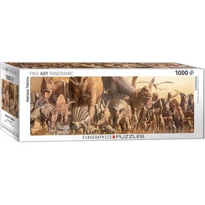 EuroGraphics 6010-4650 - Panoráma puzzle - Dinosaurs, Haruo Takino - 1000 db-os puzzle
