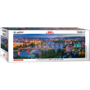 EuroGraphics 6010-5372 - Panoráma puzzle - AirPano - Prague, Czech Republic - 1000 db-os puzzle