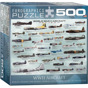 EuroGraphics 8500-0075 - WWII Aircraft - 500 db-os puzzle
