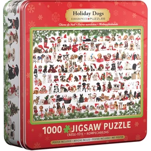 EuroGraphics 8051-0939 - Holiday Dogs - 1000 db-os puzzle fém dobozban