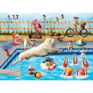 EuroGraphics 6331-5878 - Crazy Pool Day by Lucia Heffe - 300 db-os 3D Lenticular puzzle