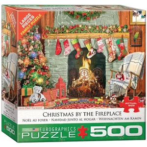 EuroGraphics 8500-5502 - Christmas by the Fireplace, Paul Normand - 500 db-os puzzle
