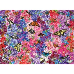 Troy Litten Butterflies In The Sweet Peas – 1000-Teile-Puzzle – Blumen & Schmetterlinge – Perfekt Für Entspannung & Familienzeit