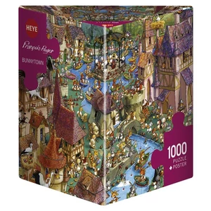 Heye 29496 - Triangular puzzle - Bunnytown, Ruyer - 1000 db-os puzzle