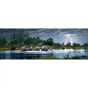 Heye 29508 - Panoráma puzzle - Elefántcsorda, Edition Humboldt - 2000 db-os puzzle