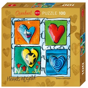 Heye 29763 - Quadrat puzzle - Hearts of Gold - 4 Times - 100 db-os puzzle