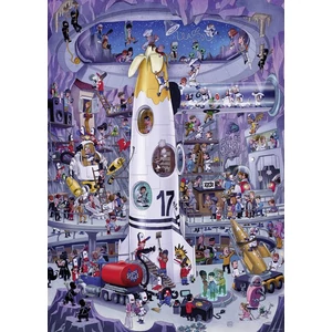 Heye 29790 - Triangular puzzle - Rocket Launch, Oesterle - 1000 db-os puzzle