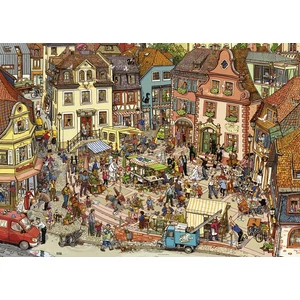 Heye 29884 - Triangular puzzle - Market Place, Göbel és Knorr - 1000 db-os puzzle