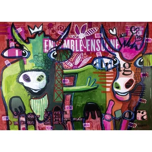 Heye 29984 - Cool Cattle - Striped Cow, Fredi Gertsch - 1000 db-os puzzle