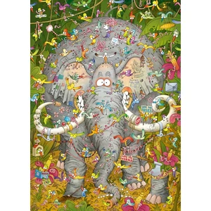 Heye 29921 - Triangular puzzle - Elephant's Life, Degano - 1000 db-os puzzle