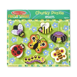 Melissa and Doug 3729 - Rovarok - 7 db-os fa forma puzzle
