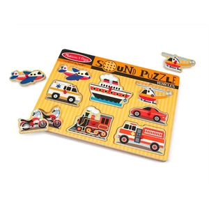 Melissa and Doug 725 - Hangos puzzle - Járművek - 8 db-os puzzle