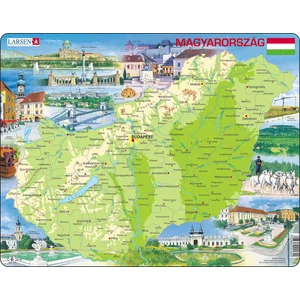 Larsen Maxi Puzzle 80 db-os - Magyarország térkép