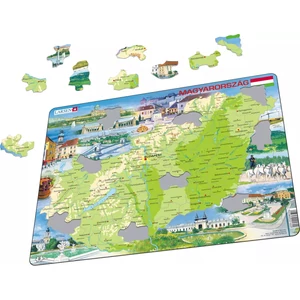 Larsen Maxi Puzzle 80 db-os - Magyarország térkép
