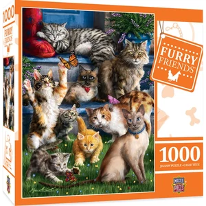 MasterPieces 71909 - Furry Friends - Butterfly Chasers - 1000 db-os puzzle