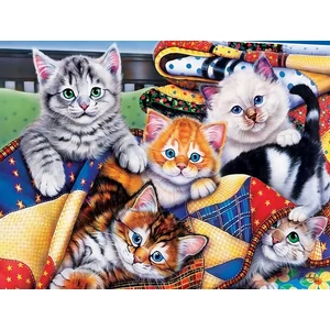 MasterPieces 72181 - Furry Friends - Cozy Cats - 1000 db-os puzzle