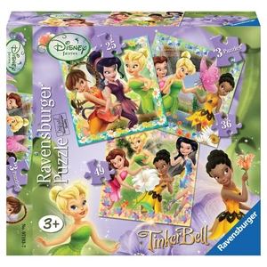 Ravensburger 07193 - Disney Tündérek - 3 az 1-ben (25,36,49 db-os) puzzle