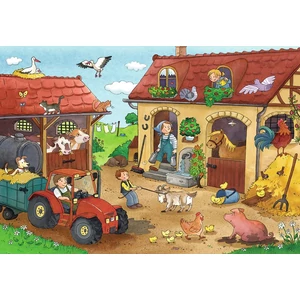 Ravensburger 07560 - A farmon - 2 x 12 db-os puzzle