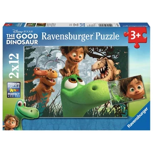 Ravensburger 07571 - Dínó tesó - 2 x 12 db-os puzzle