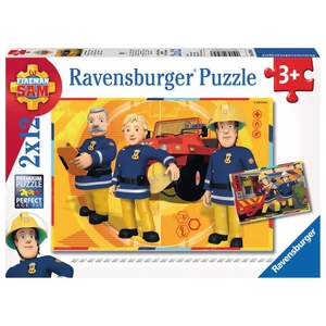 Ravensburger 07584- Sam, a tűzoltó - 2 x 12 db-os puzzle
