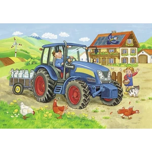 Ravensburger 07616 - Építkezés, farm - 2 x 12 db-os puzzle