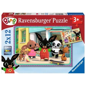 Ravensburger 07618 - Bing nyuszi mókázik - 2 x 12 db-os puzzle
