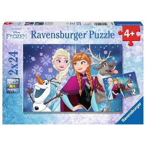 Ravensburger 09074 - Jégvarázs - Északi fény - 2 x 24 db-os puzzle