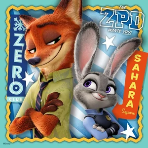 Ravensburger 09404 - Zootropolis - Állati nagy balhé - 3 x 49 db-os puzzle