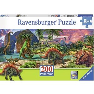 Ravensburger 12747 - Panoráma puzzle - Dinoszauruszok földjén - 200 db-os puzzle