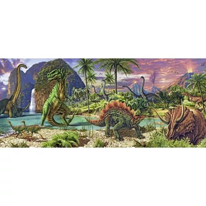Ravensburger 12747 - Panoráma puzzle - Dinoszauruszok földjén - 200 db-os puzzle