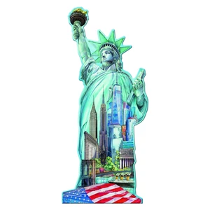Ravensburger 16151 - Sziluett puzzle - Szabadság szobor, New York - 1000 db-os puzzle