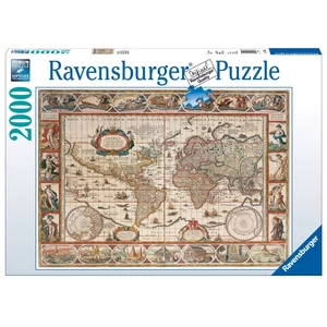 Ravensburger 16633 - Világtérkép 1650-ben - 2000 db-os puzzle
