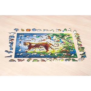Ravensburger 17514 - WOODEN - Tiger in the Jungle - 500 db-os fa puzzle