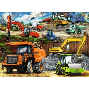 Ravensburger 100 db-os XXL puzzle - Járművek az építkezésen (12973)
