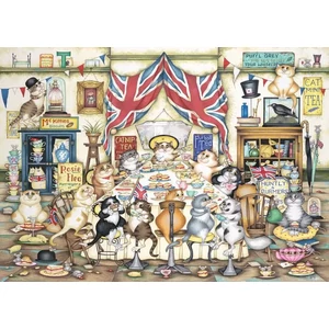 Ravensburger 12000288 - Linda Jane Smith - Crazy Cats - Délutáni tea - 1000 db-os puzzle