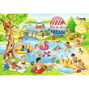 Ravensburger 05057 - Szabadidő a tónál - 2 x 24 db-os puzzle