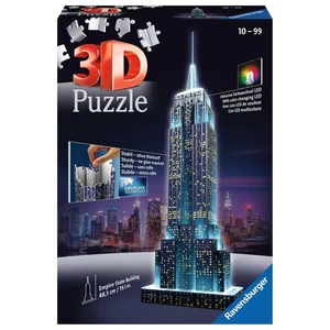 Ravensburger 12566 - Night Edition - Empire State Building - 216 db-os 3D puzzle